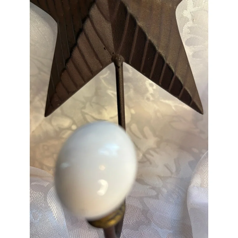 Rustic Star‎ Wall Hook with Ceramic Knob